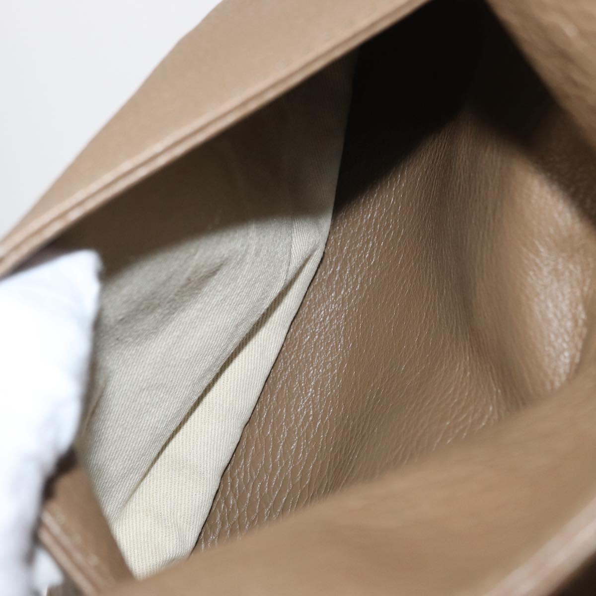Chloe Paddington Hand Bag Leather Brown Gold Silver Auth ep13108V