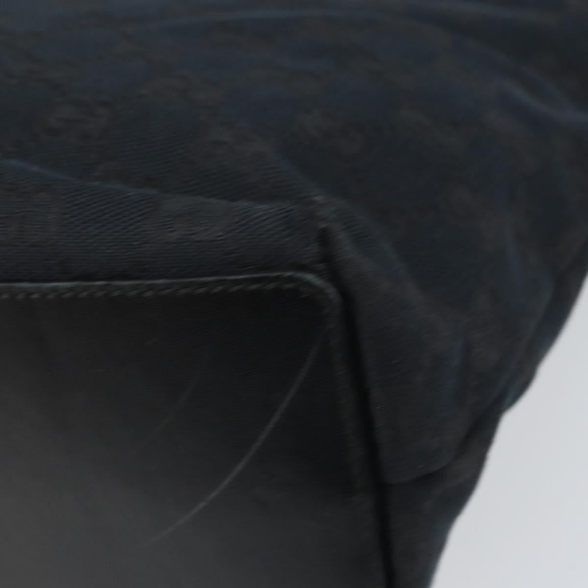 GUCCI GG Canvas Tote Bag Black Gold 002 1099 Auth ep13113