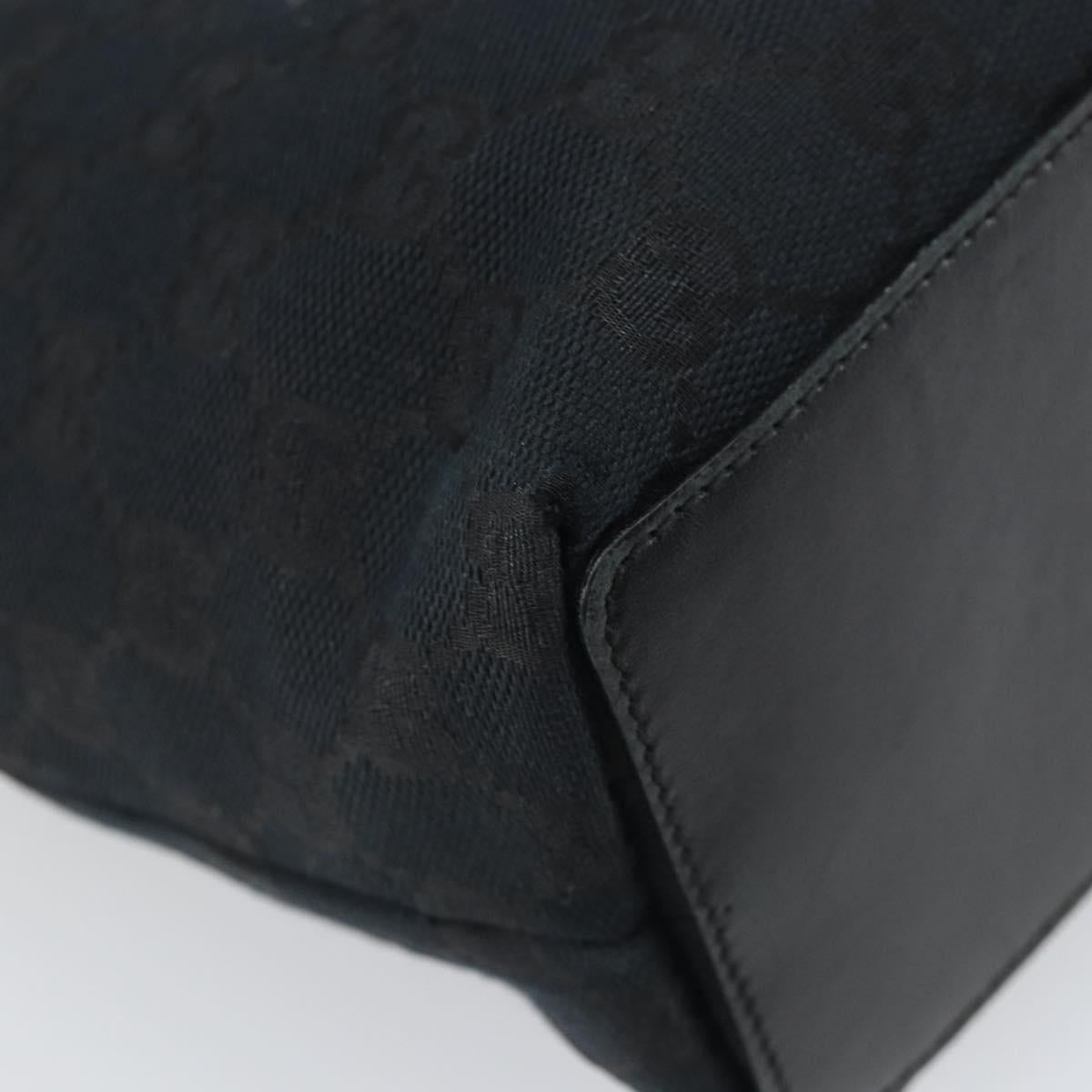 GUCCI GG Canvas Tote Bag Black Gold 002 1099 Auth ep13113