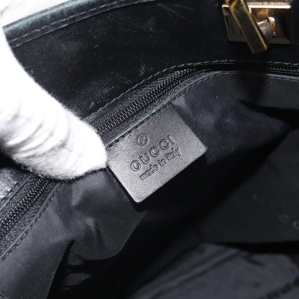 GUCCI GG Canvas Tote Bag Black Gold 002 1099 Auth ep13113