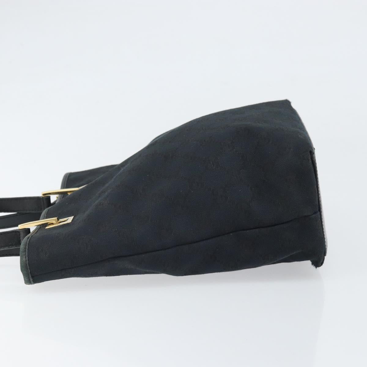 GUCCI GG Canvas Tote Bag Black Gold 002 1099 Auth ep13113