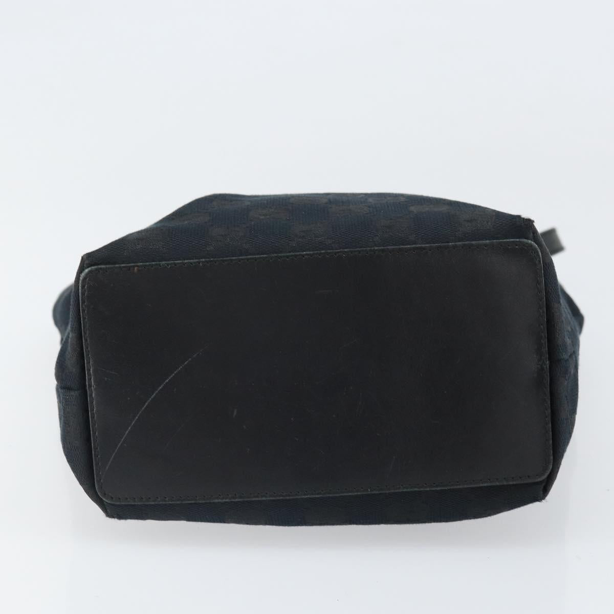 GUCCI GG Canvas Tote Bag Black Gold 002 1099 Auth ep13113