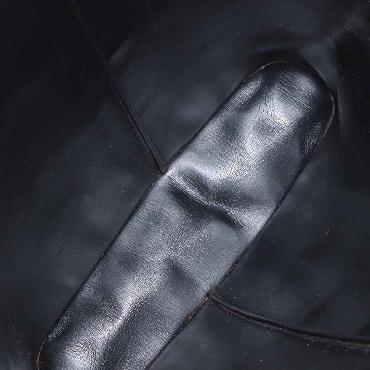 Christian Dior Honeycomb Canvas Tote Bag PVC Black Gold Auth ep13121