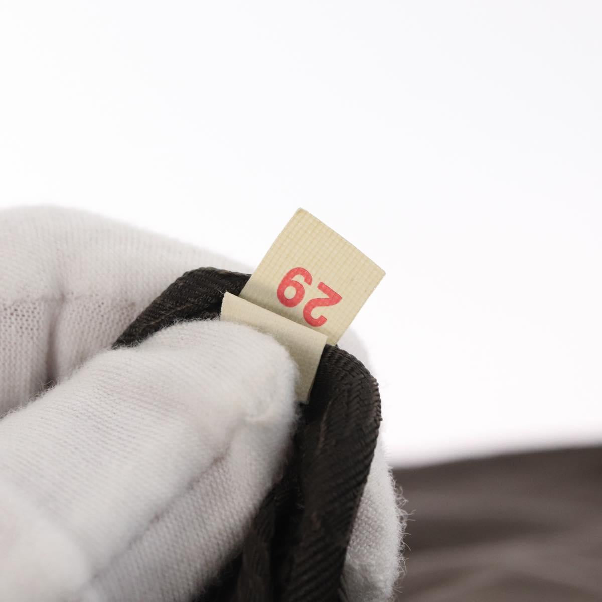 PRADA Shoulder Bag Nylon Brown Silver Auth ep13123