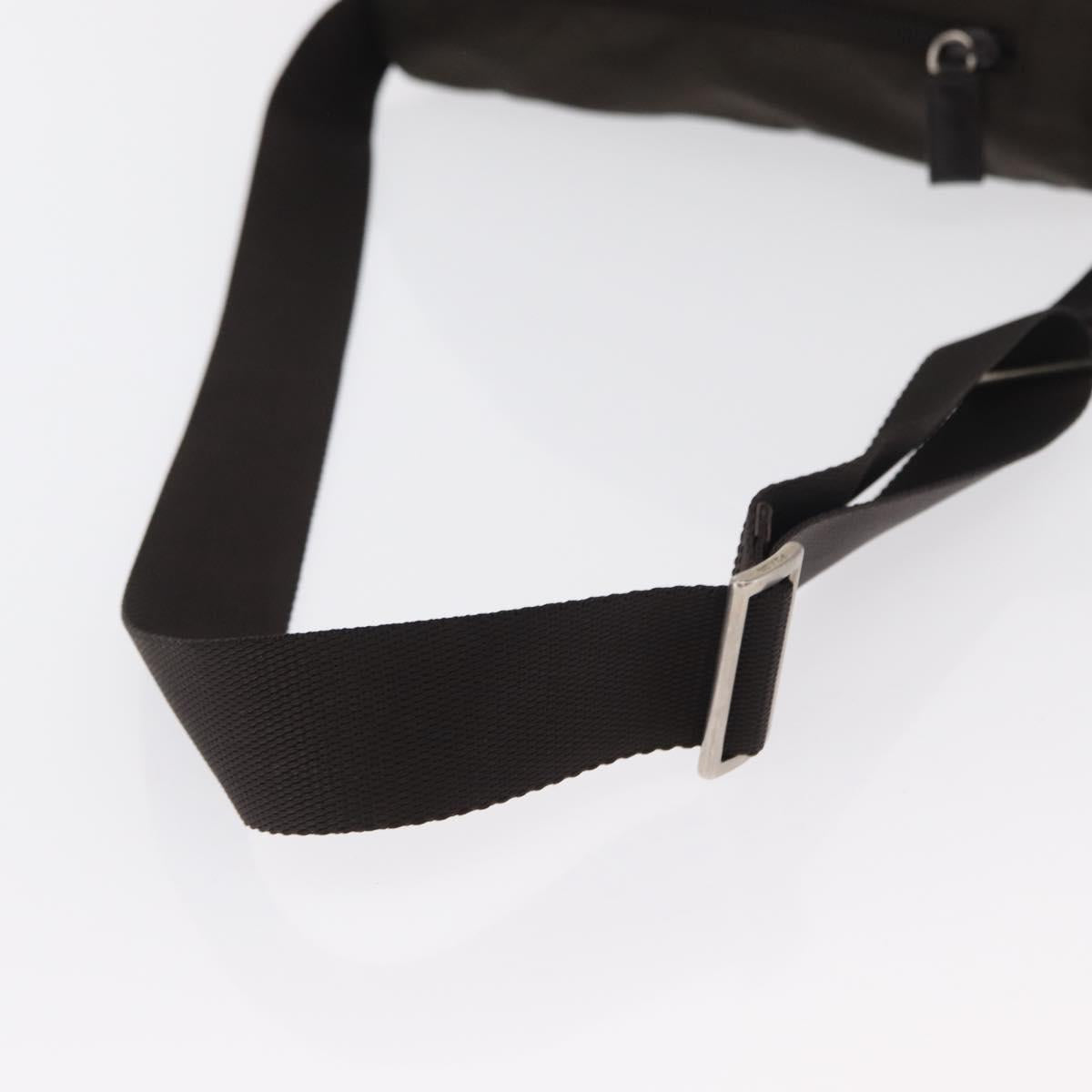 PRADA Shoulder Bag Nylon Brown Silver Auth ep13123