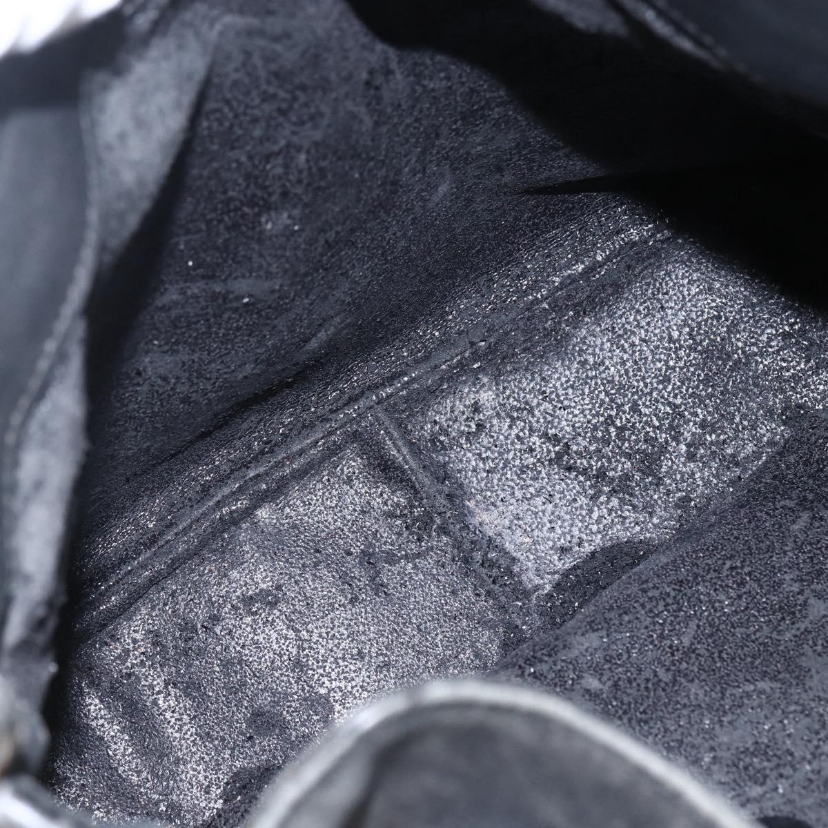 GUCCI Bamboo Hand Bag Leather Black Gold 001 1014 1638 Auth ep13124