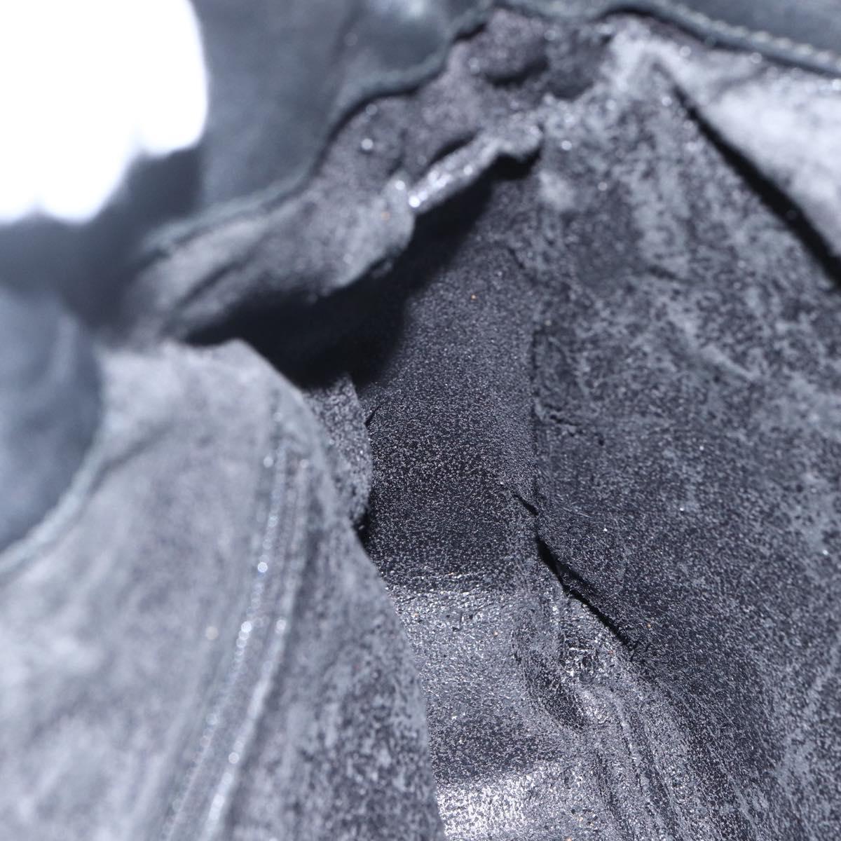 GUCCI Bamboo Hand Bag Leather Black Gold 001 1014 1638 Auth ep13124