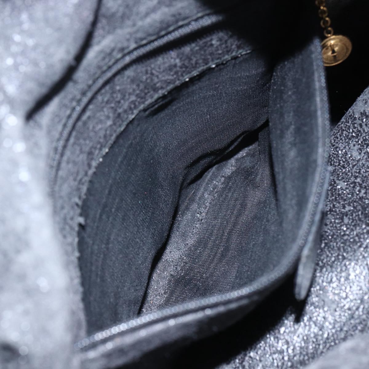 GUCCI Bamboo Hand Bag Leather Black Gold 001 1014 1638 Auth ep13124