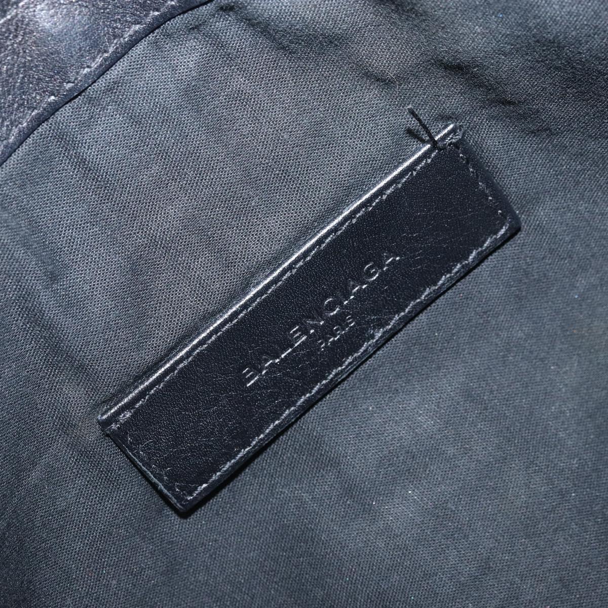 BALENCIAGA Clutch Bag Suede Black Silver 273022 Auth ep13134