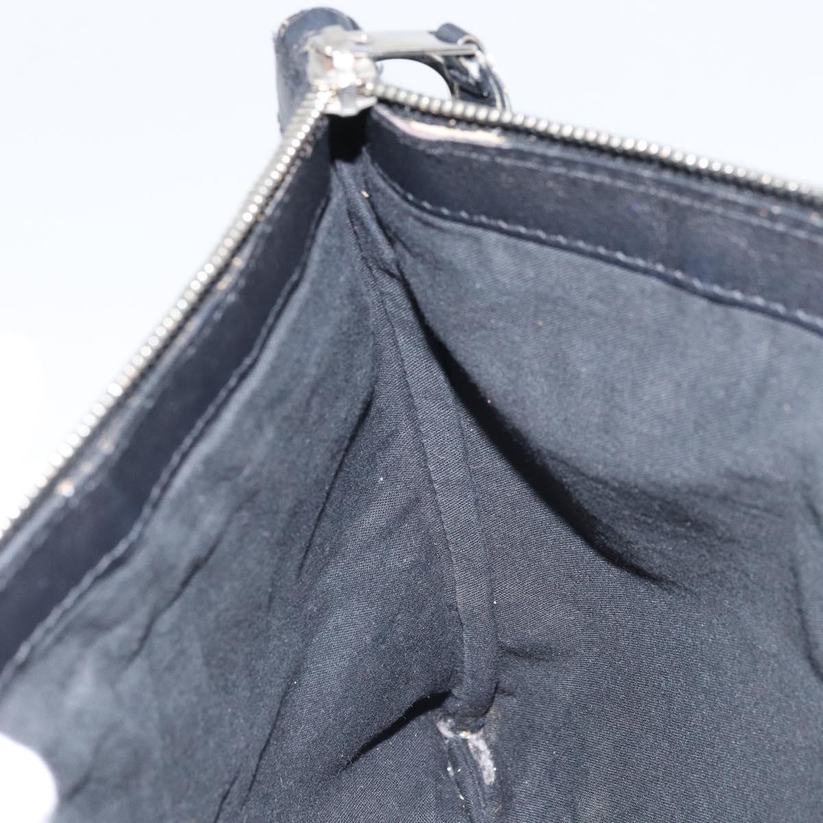BALENCIAGA Clutch Bag Suede Black Silver 273022 Auth ep13134
