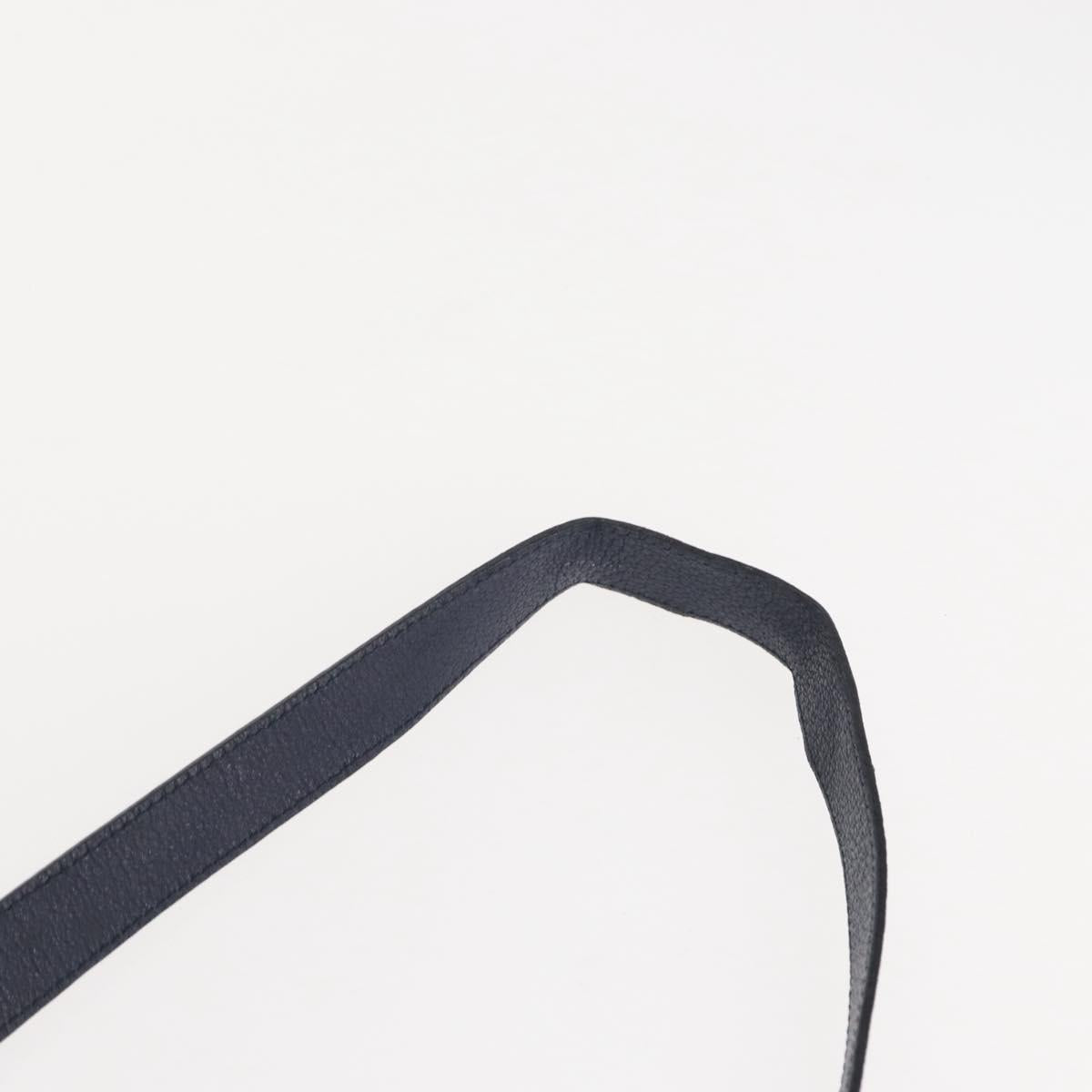 GUCCI Bamboo Hand Bag Leather 2way Navy Gold 001 2040 1657 Auth ep13138