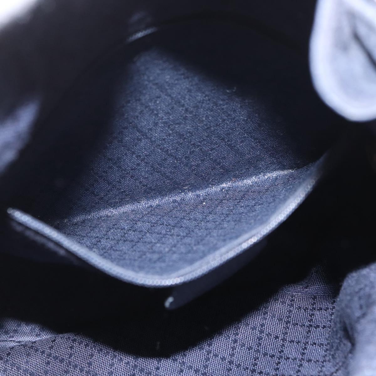 GUCCI Bamboo Hand Bag Leather 2way Navy Gold 001 2040 1657 Auth ep13138