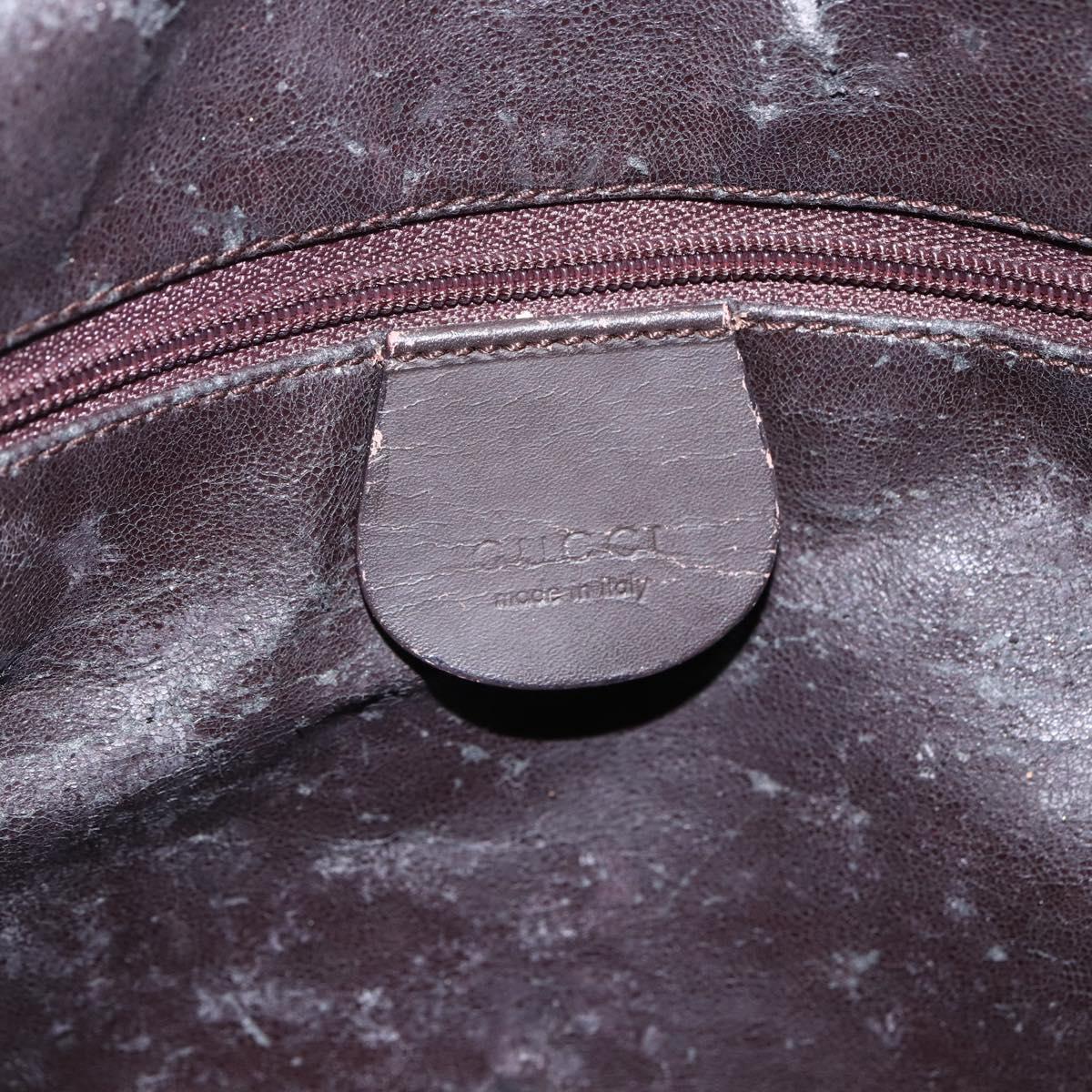GUCCI Bamboo Hand Bag Suede 2way Brown Gold 001 1705 1577 Auth ep13141