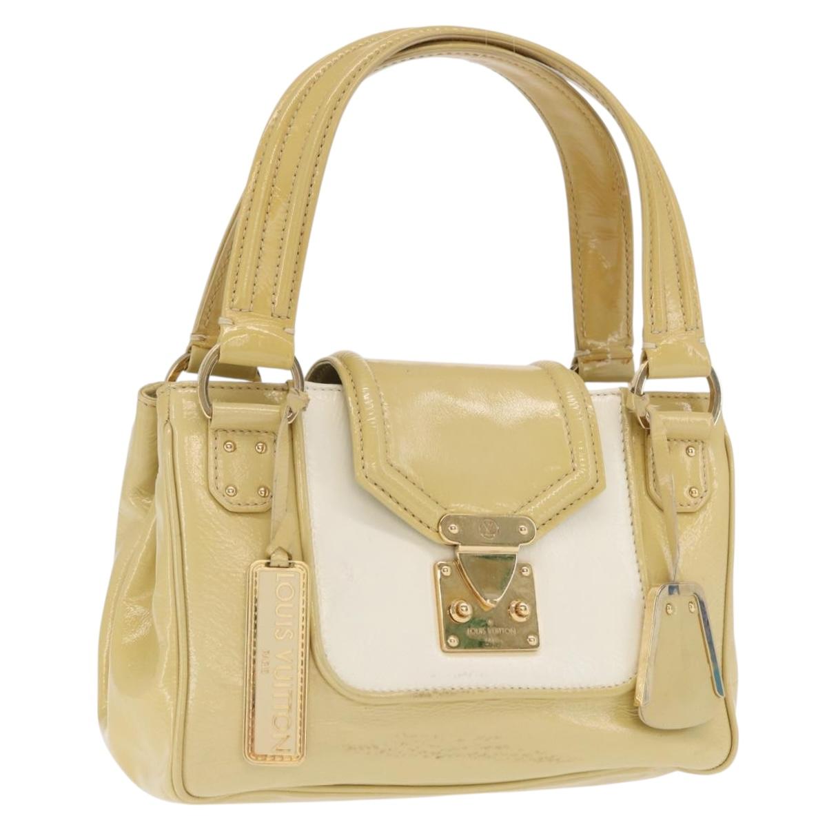 LOUIS VUITTON Cruise line Sac Bicolor Hand Bag Enamel Yellow M92547 Auth ep13148