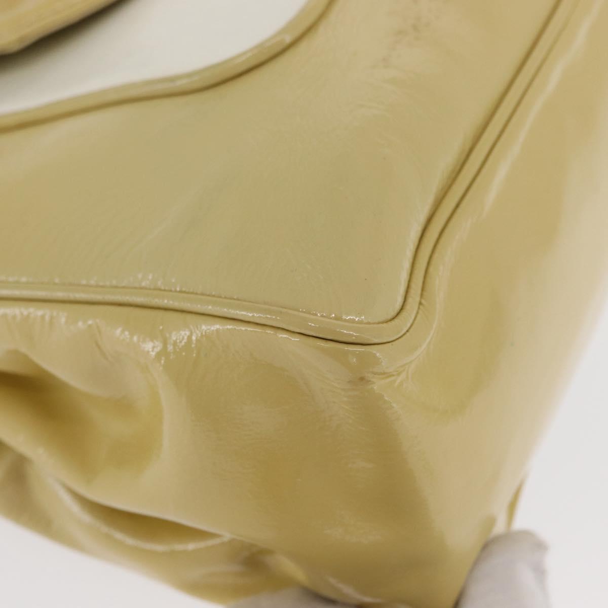 LOUIS VUITTON Cruise line Sac Bicolor Hand Bag Enamel Yellow M92547 Auth ep13148