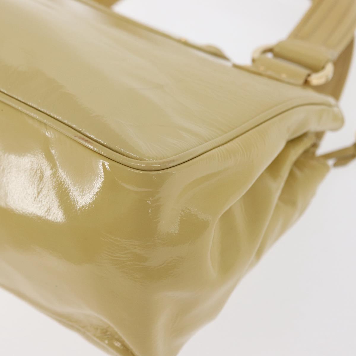 LOUIS VUITTON Cruise line Sac Bicolor Hand Bag Enamel Yellow M92547 Auth ep13148