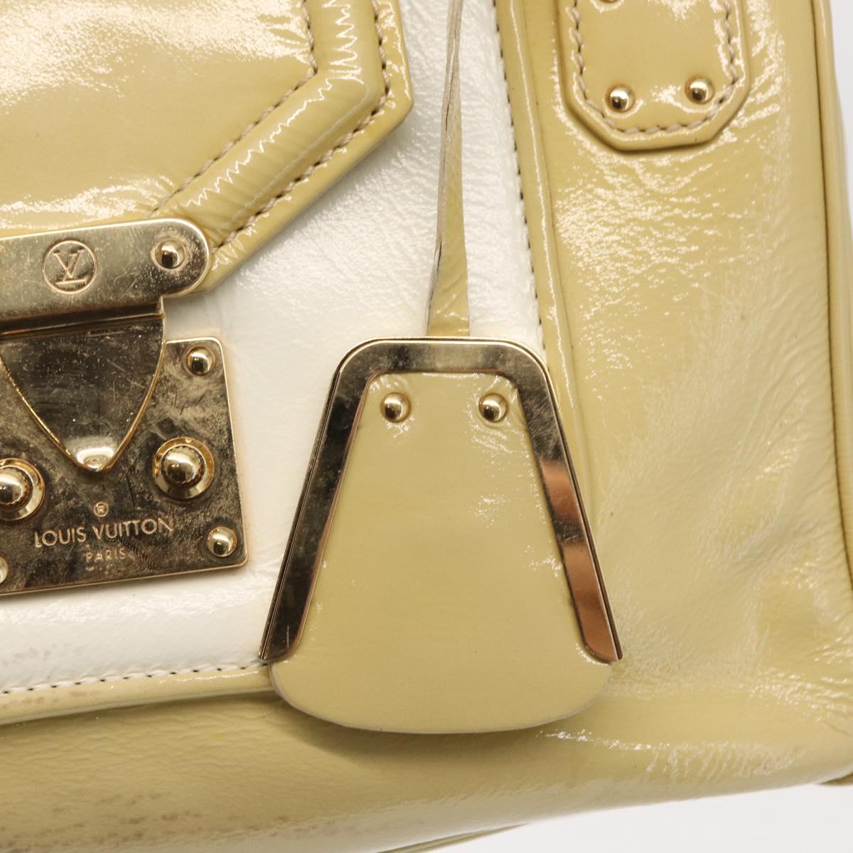 LOUIS VUITTON Cruise line Sac Bicolor Hand Bag Enamel Yellow M92547 Auth ep13148