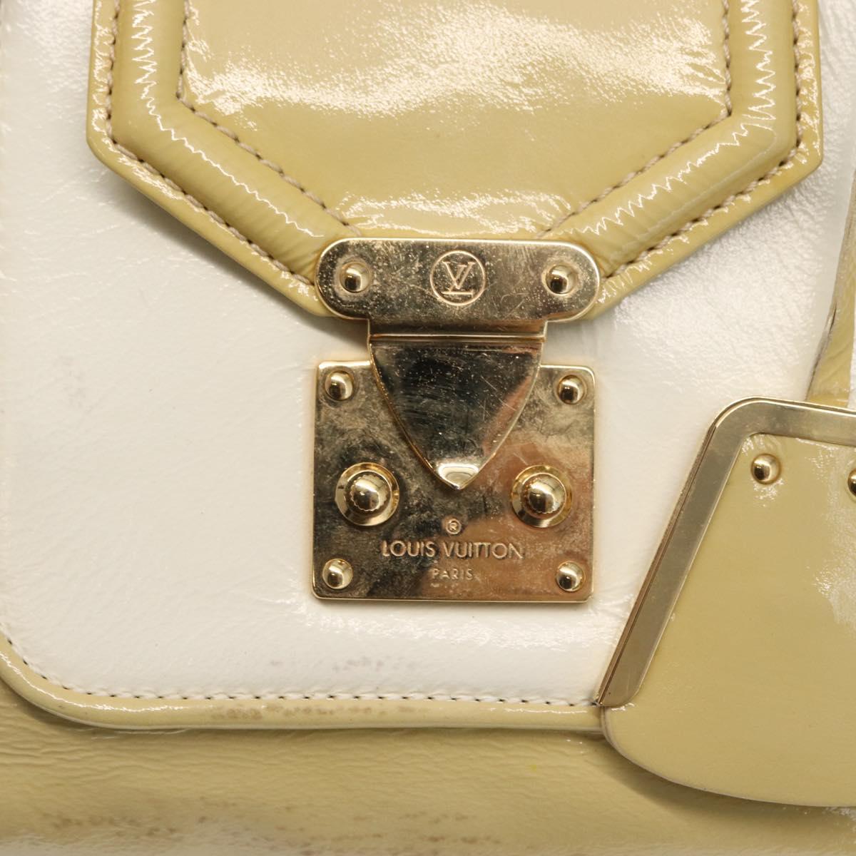 LOUIS VUITTON Cruise line Sac Bicolor Hand Bag Enamel Yellow M92547 Auth ep13148