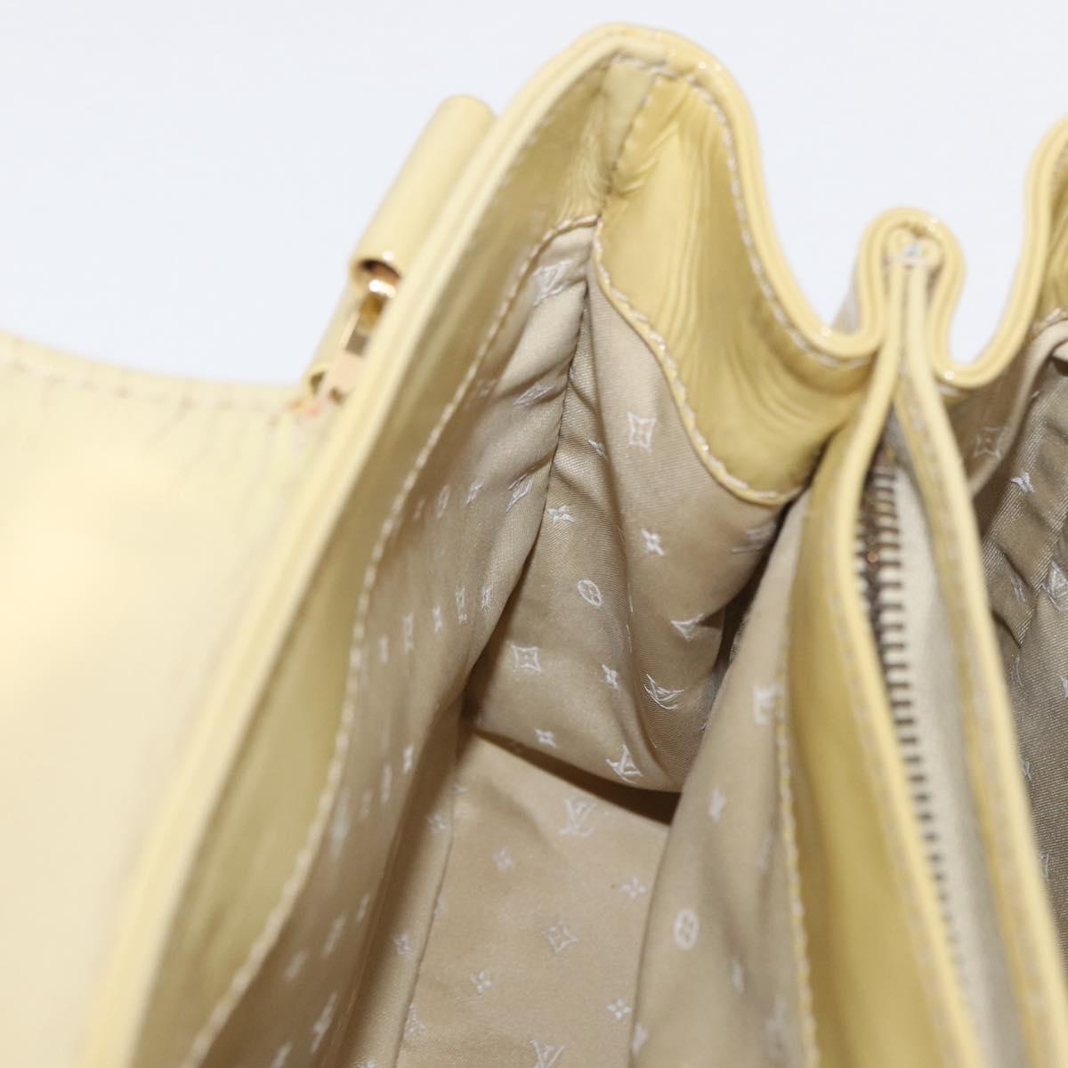 LOUIS VUITTON Cruise line Sac Bicolor Hand Bag Enamel Yellow M92547 Auth ep13148