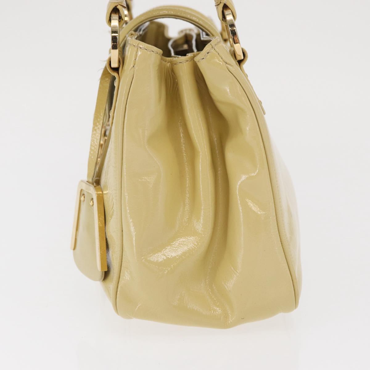 LOUIS VUITTON Cruise line Sac Bicolor Hand Bag Enamel Yellow M92547 Auth ep13148