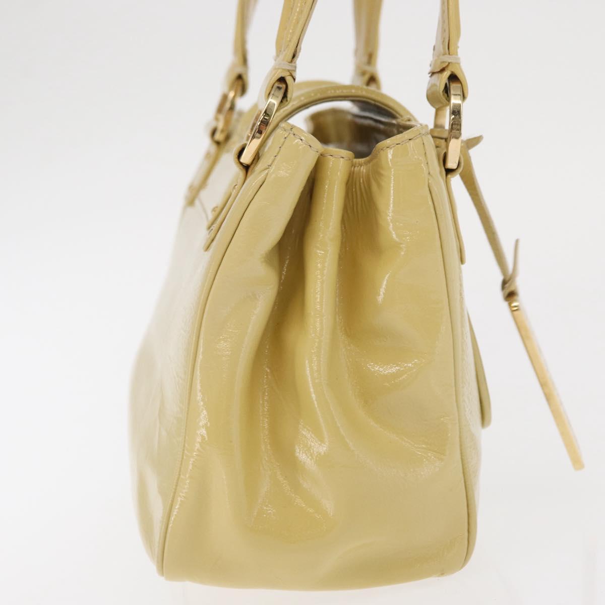LOUIS VUITTON Cruise line Sac Bicolor Hand Bag Enamel Yellow M92547 Auth ep13148