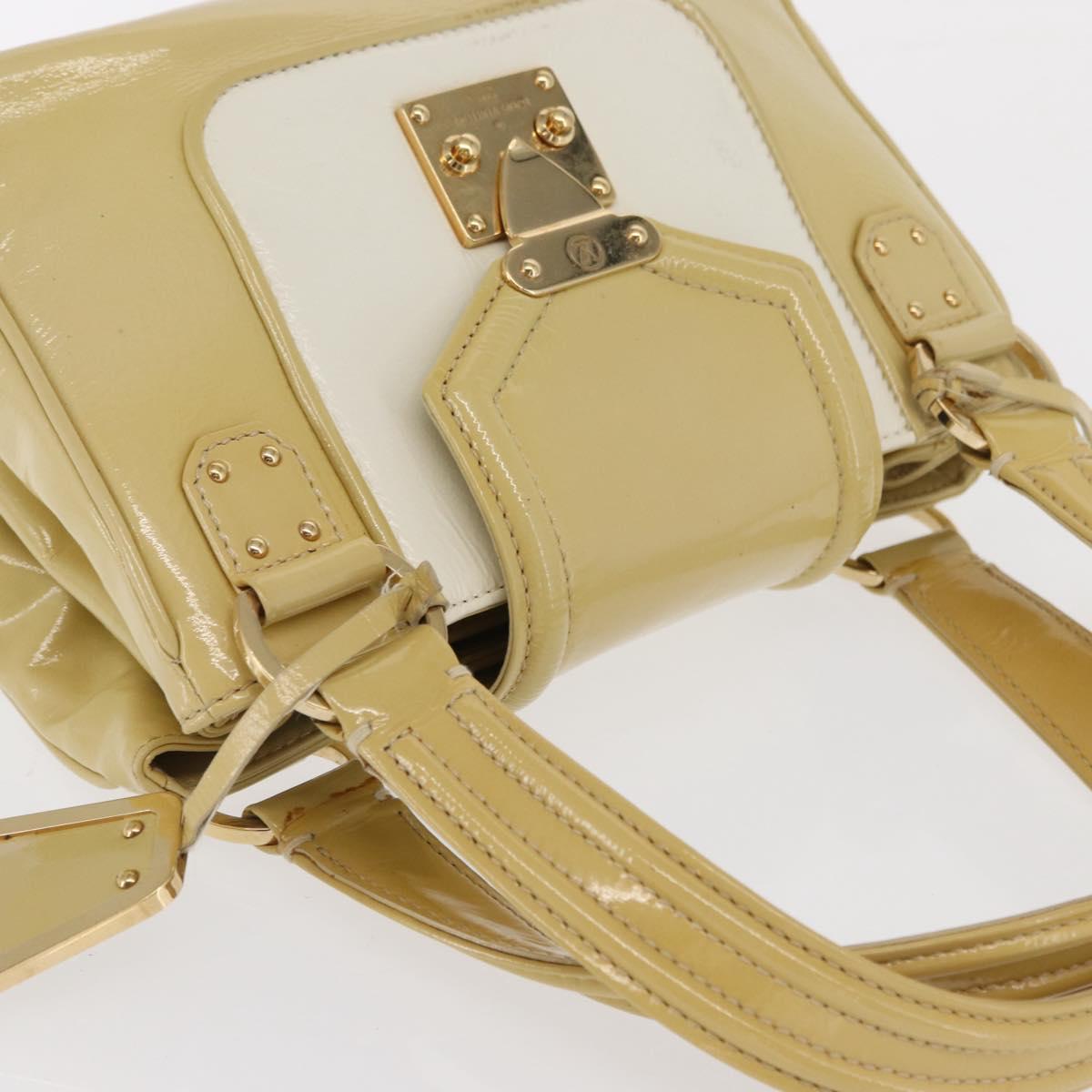 LOUIS VUITTON Cruise line Sac Bicolor Hand Bag Enamel Yellow M92547 Auth ep13148