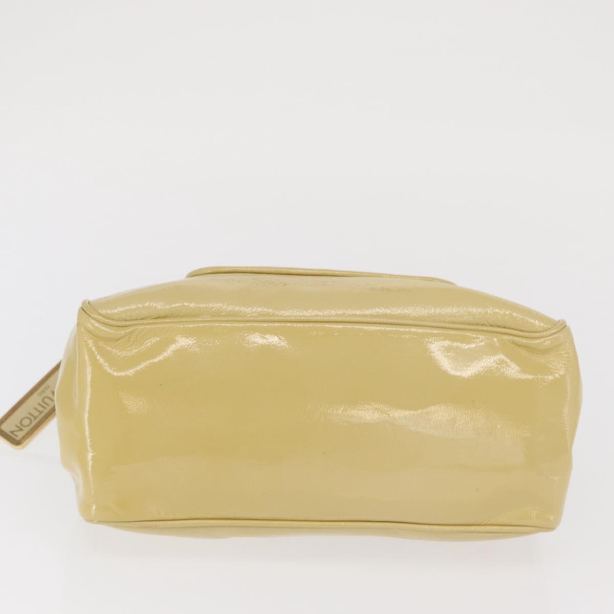LOUIS VUITTON Cruise line Sac Bicolor Hand Bag Enamel Yellow M92547 Auth ep13148