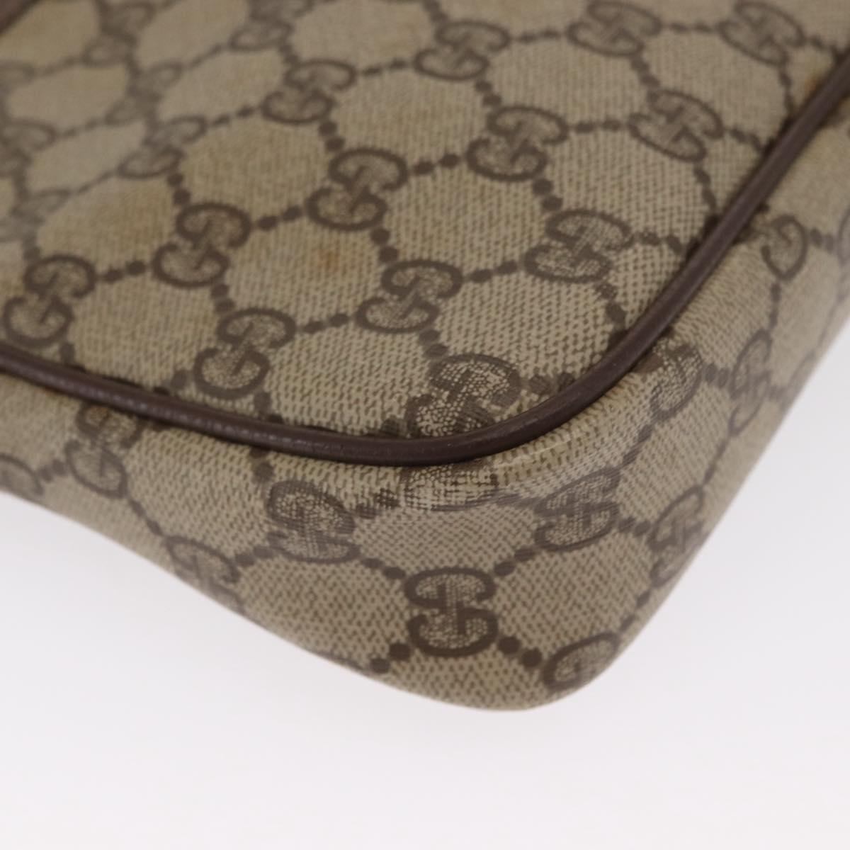 GUCCI GG Supreme Shoulder Bag PVC Beige Gold 97 02 068 Auth ep13164