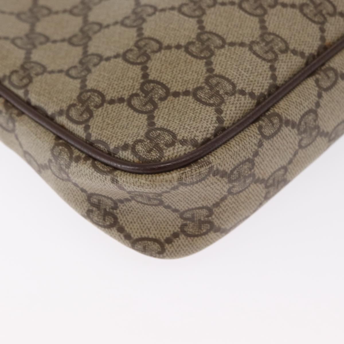 GUCCI GG Supreme Shoulder Bag PVC Beige Gold 97 02 068 Auth ep13164