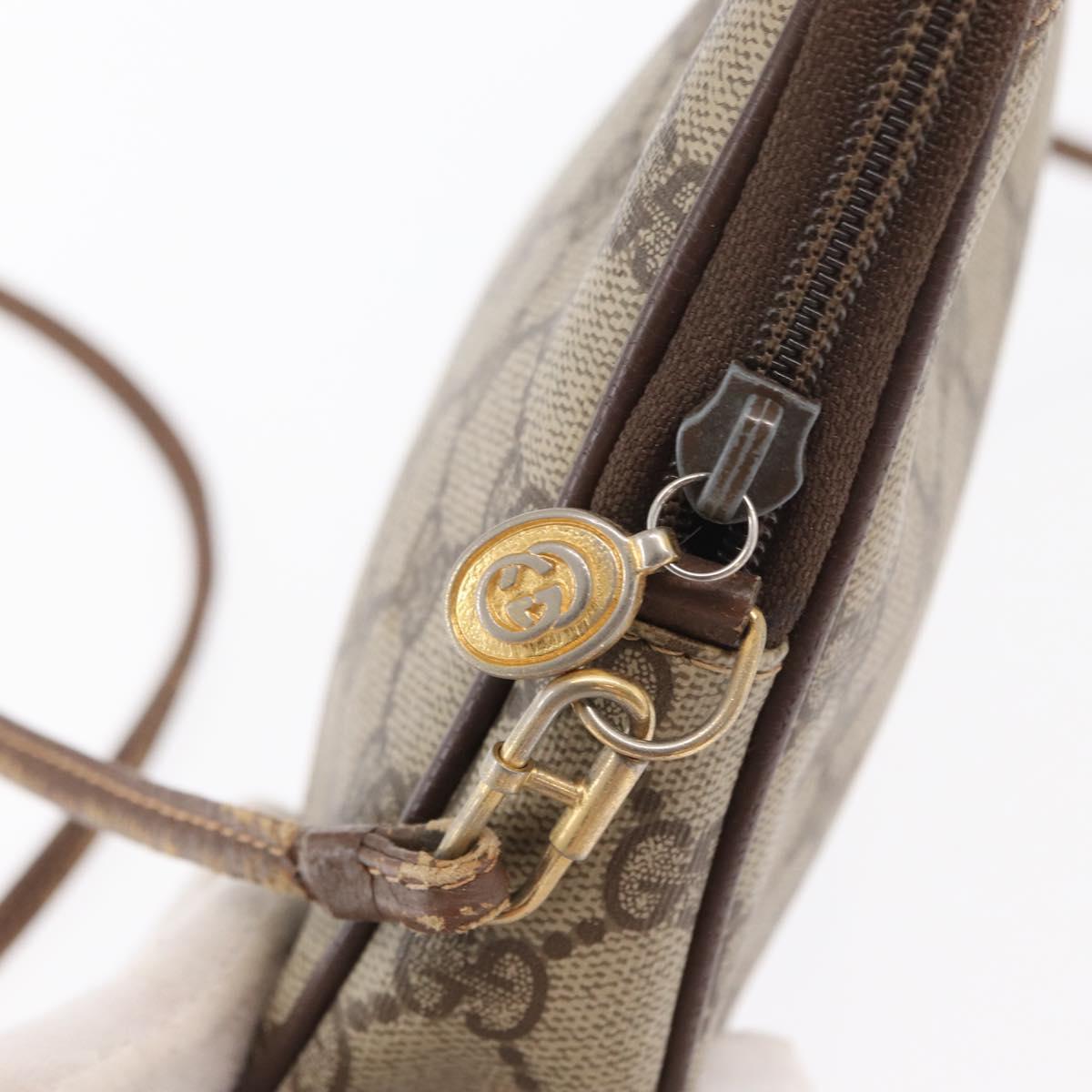 GUCCI GG Supreme Shoulder Bag PVC Beige Gold 97 02 068 Auth ep13164