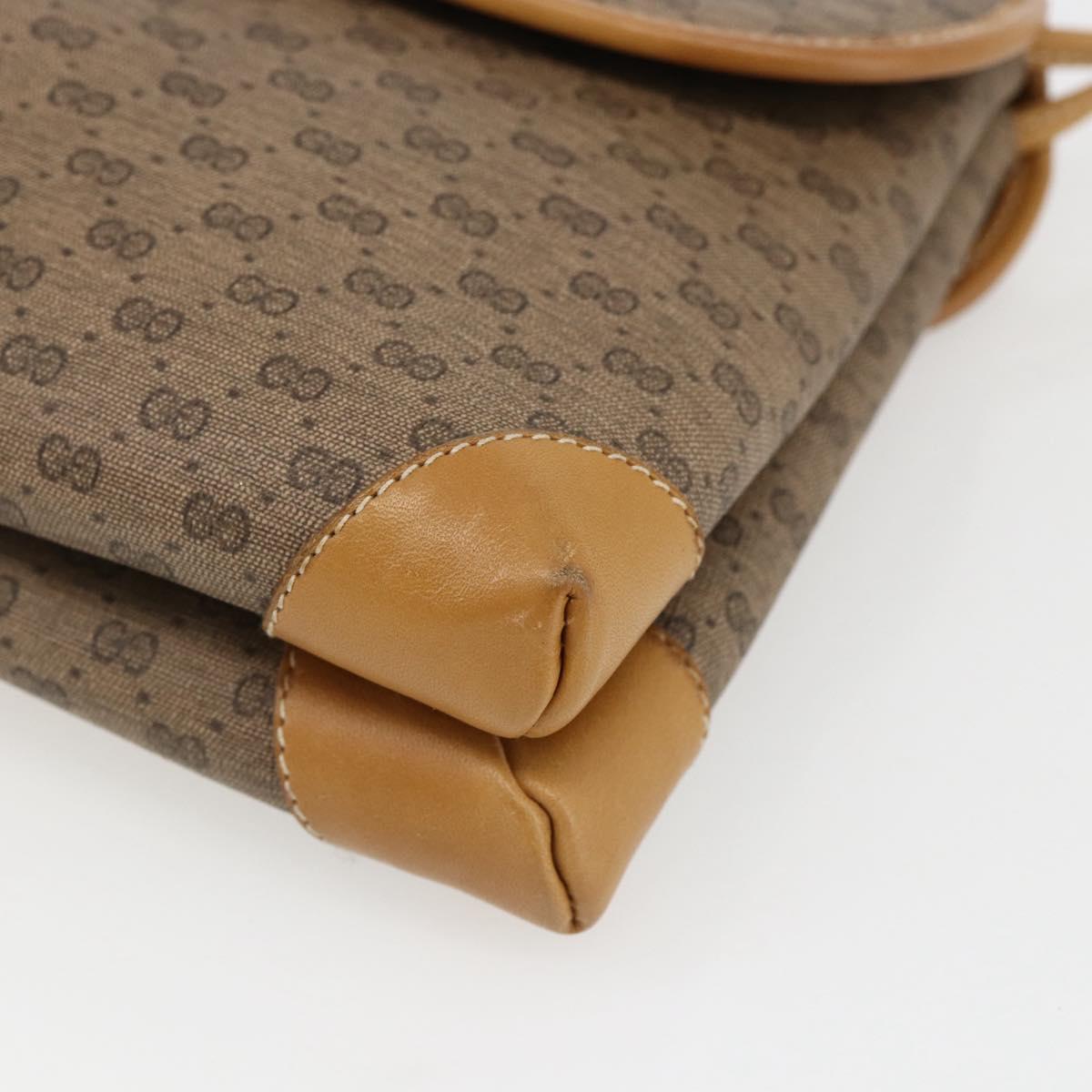 GUCCI Micro GG Supreme Shoulder Bag PVC Beige Gold 49 007 5548 Auth ep13173