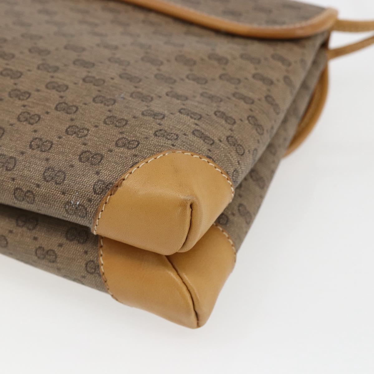 GUCCI Micro GG Supreme Shoulder Bag PVC Beige Gold 49 007 5548 Auth ep13173