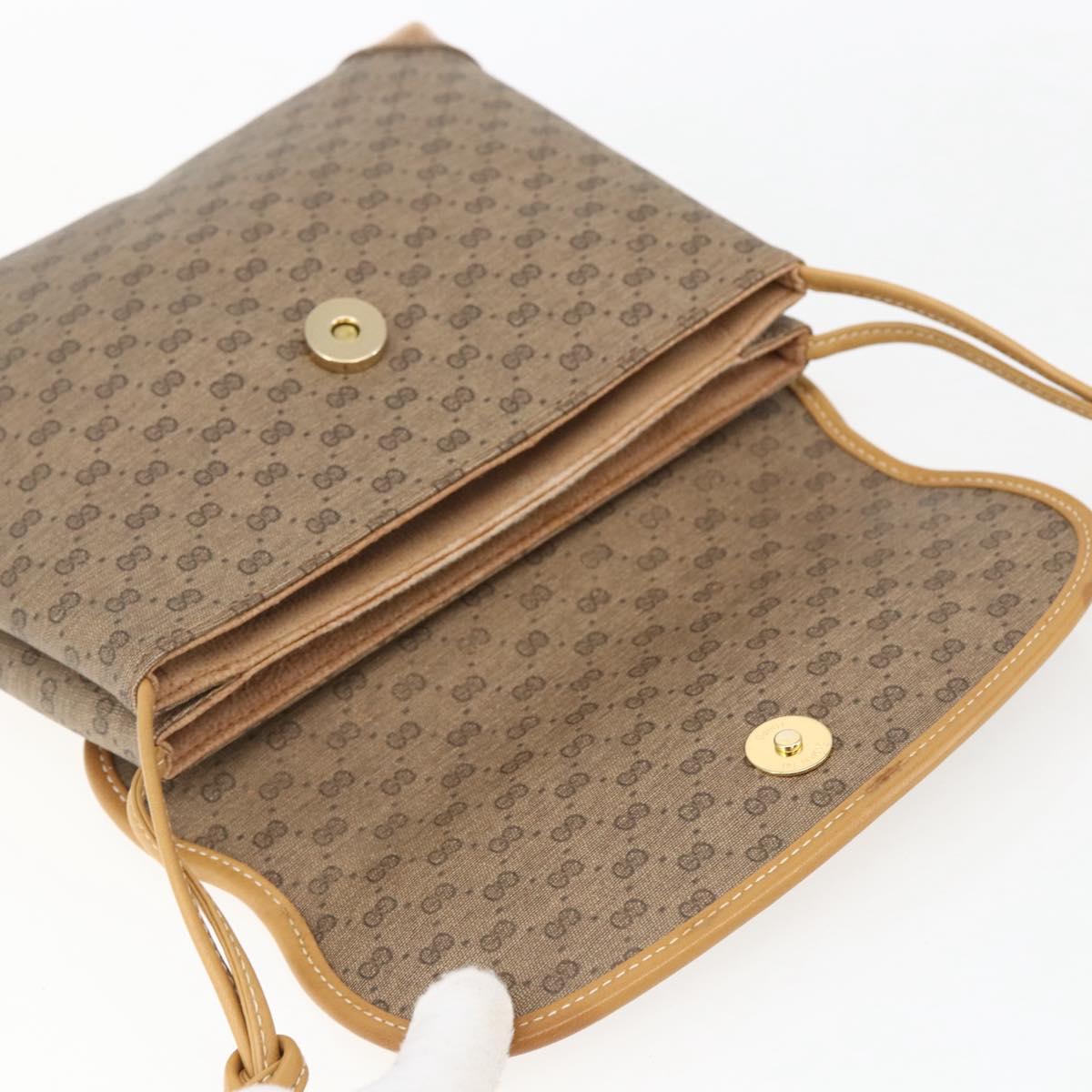 GUCCI Micro GG Supreme Shoulder Bag PVC Beige Gold 49 007 5548 Auth ep13173