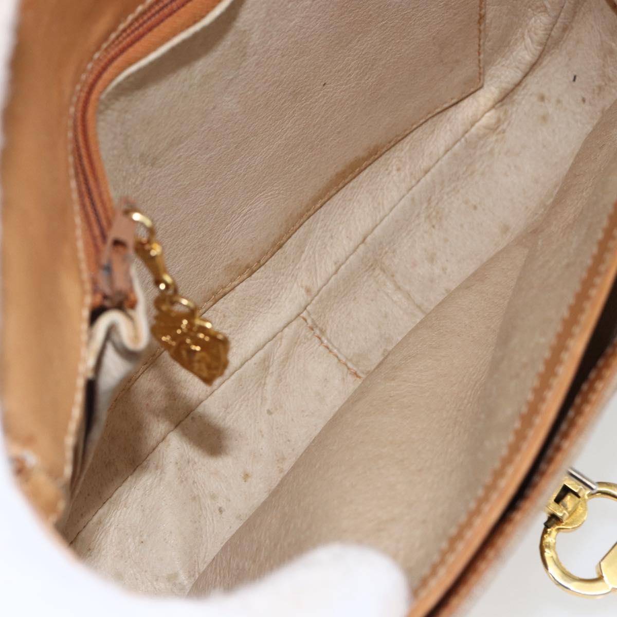 GUCCI Micro GG Supreme Shoulder Bag PVC Beige Gold Auth ep13175