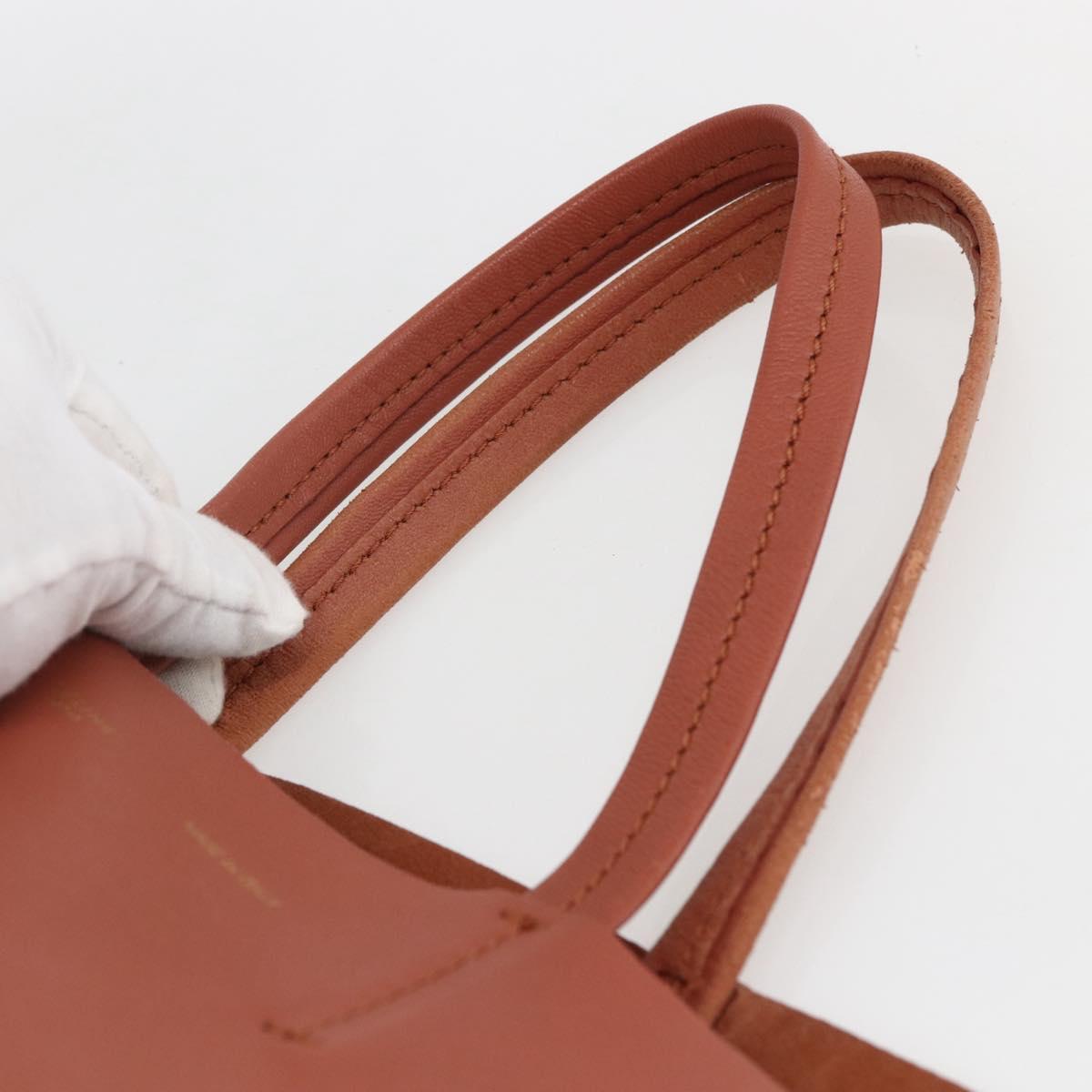 CELINE Tote Bag Leather Pink Gold Auth ep13177