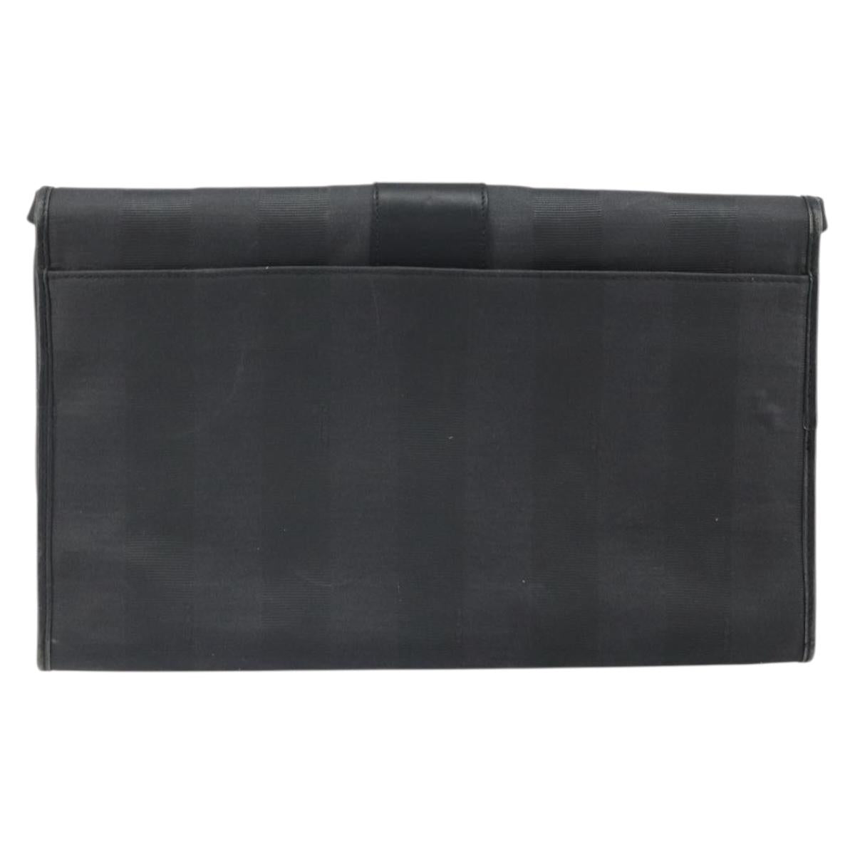 FENDI Pecan Canvas Shoulder Bag Black Auth ep13179