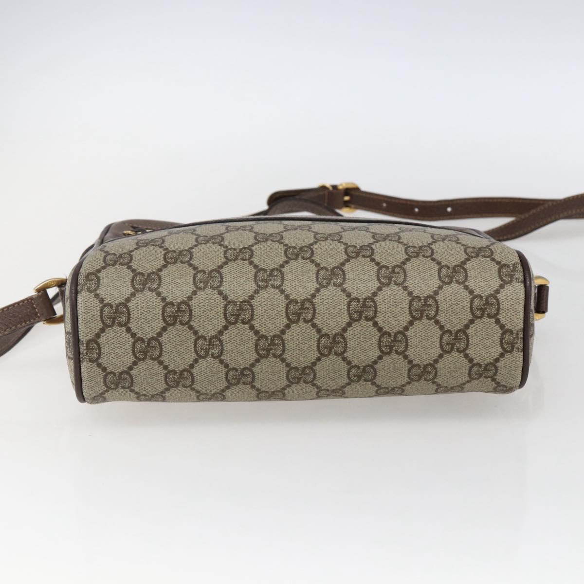 GUCCI GG Supreme Web Sherry Line Bag Beige Gold 001 44 6655 Auth ep13193