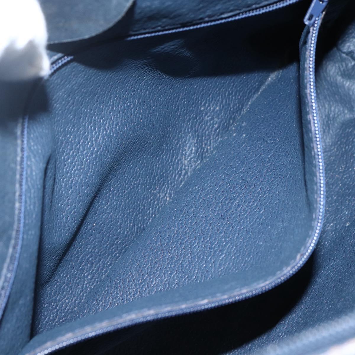 GUCCI GG Supreme Sherry Line Shoulder Bag PVC Navy Gold Auth ep13194