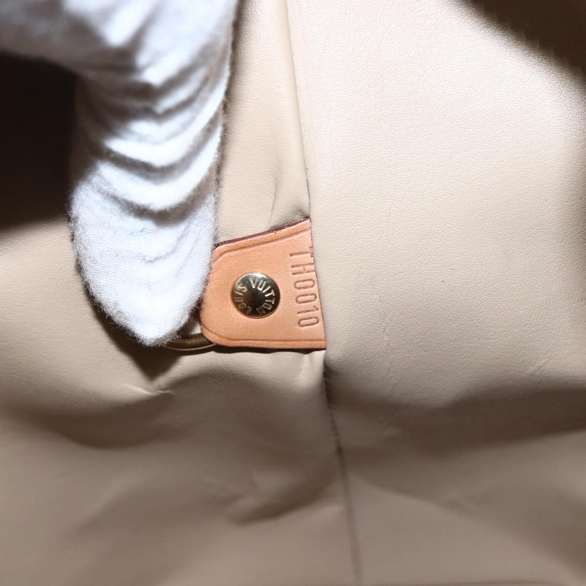 LOUIS VUITTON Monogram Vernis Houston Hand Bag Beige M91004 LV Auth ep13196