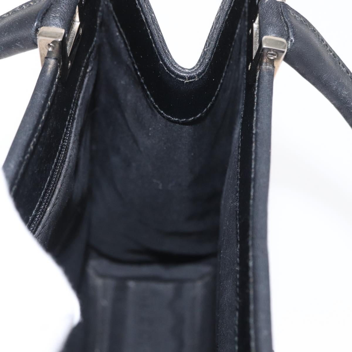 GUCCI Jackie Hand Bag Leather Black Silver 002 1065 Auth ep13198