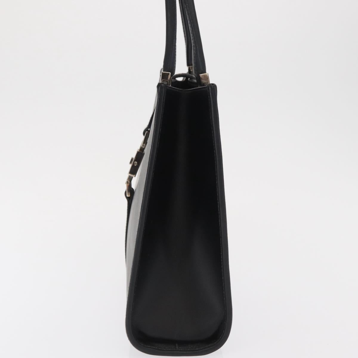 GUCCI Jackie Hand Bag Leather Black Silver 002 1065 Auth ep13198