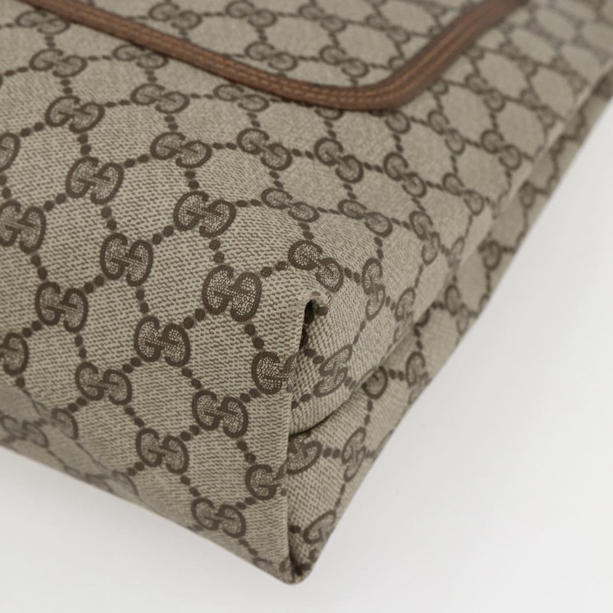 GUCCI GG Supreme Web Sherry Line Tote Bag PVC Beige 39 02 003 Auth ep13207V