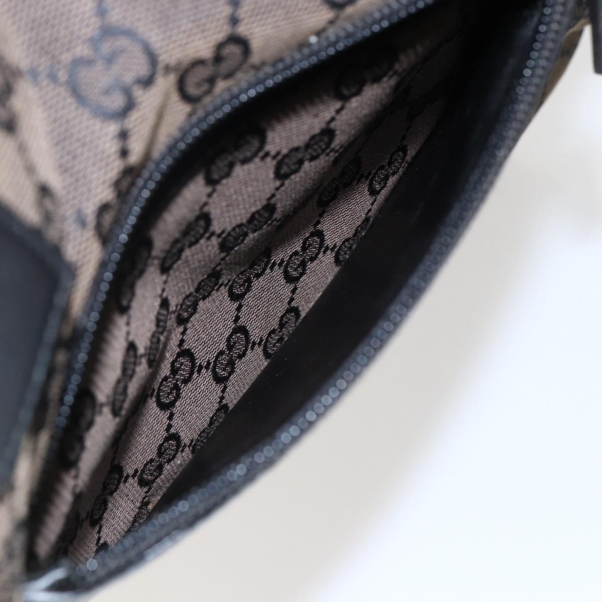 GUCCI GG Canvas Tote Bag Black Silver 019 0401 Auth ep13216
