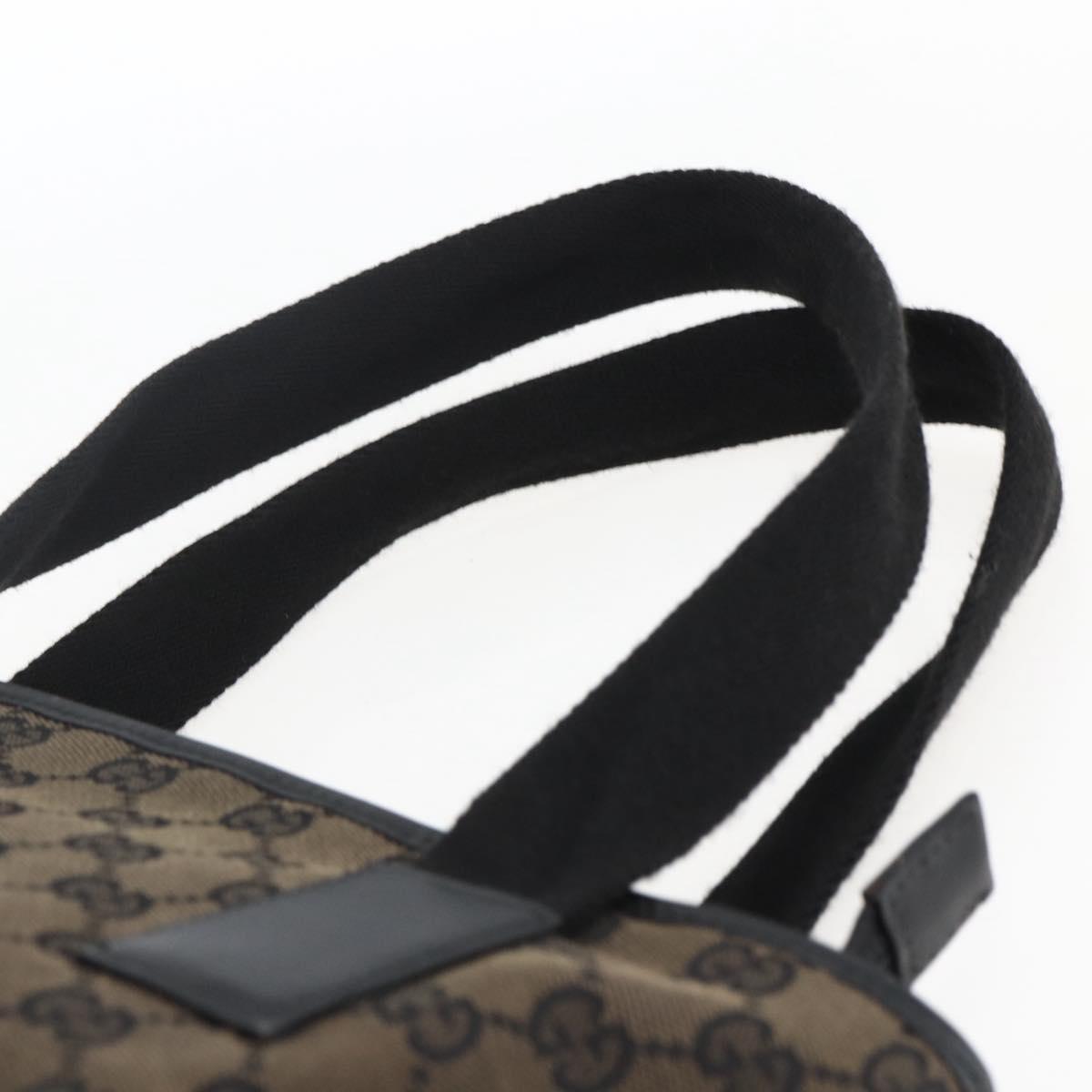 GUCCI GG Canvas Tote Bag Black Silver 019 0401 Auth ep13216