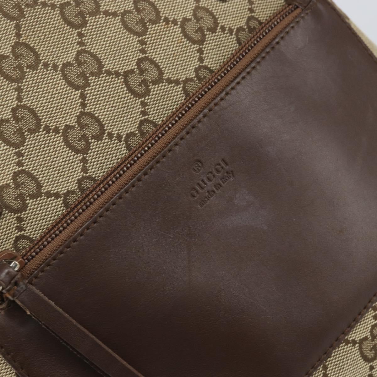 GUCCI Tote Bag Canvas Beige Silver 019 0402 1705 Auth ep13220