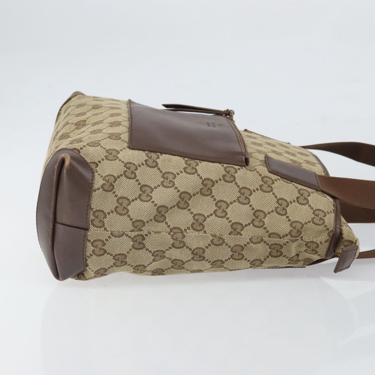 GUCCI Tote Bag Canvas Beige Silver 019 0402 1705 Auth ep13220
