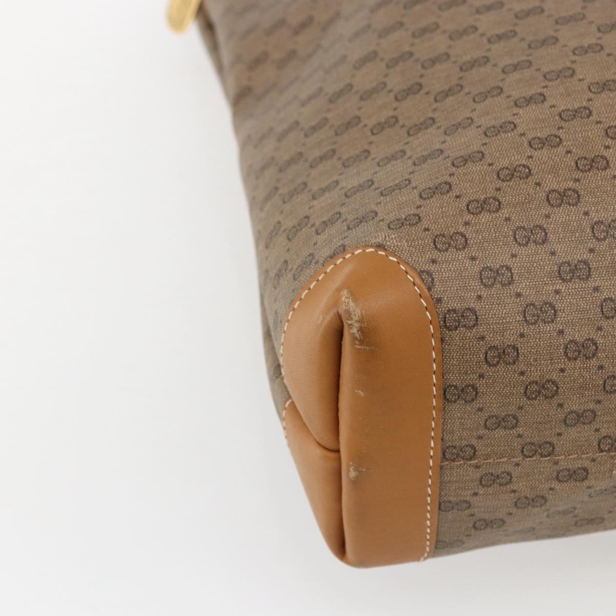 GUCCI Micro GG Supreme Tote Bag PVC Beige Gold 002 39 0054 Auth ep13221