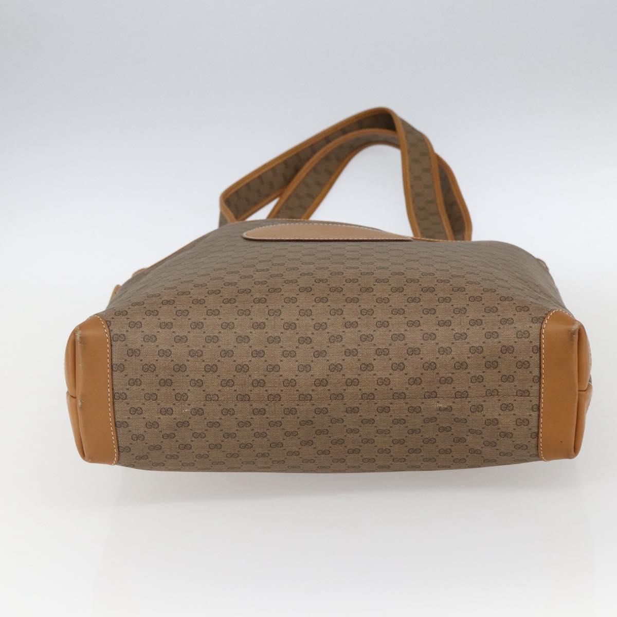 GUCCI Micro GG Supreme Tote Bag PVC Beige Gold 002 39 0054 Auth ep13221