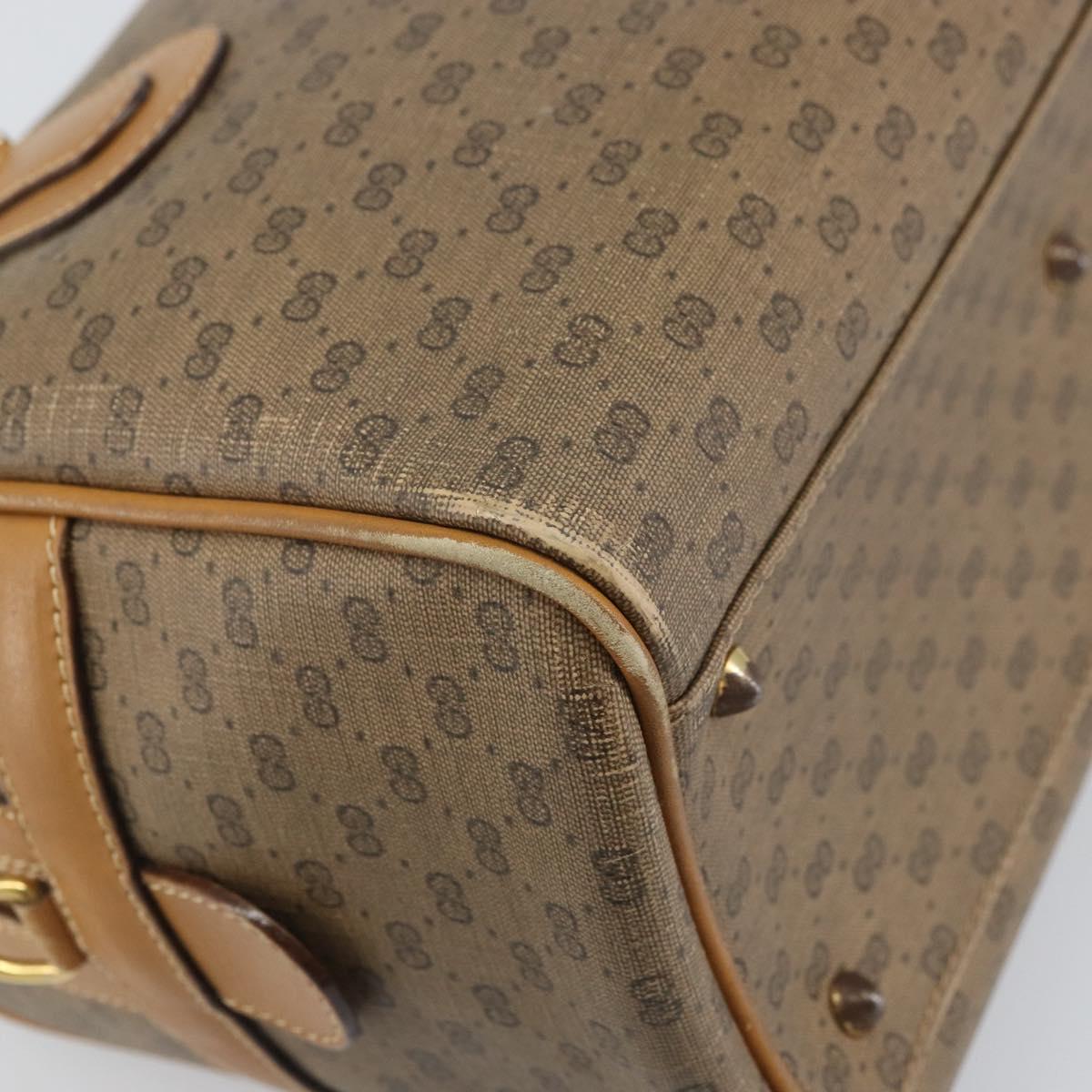 GUCCI Micro GG Supreme Boston Bag PVC Beige Gold 002 58 0165 Auth ep13225