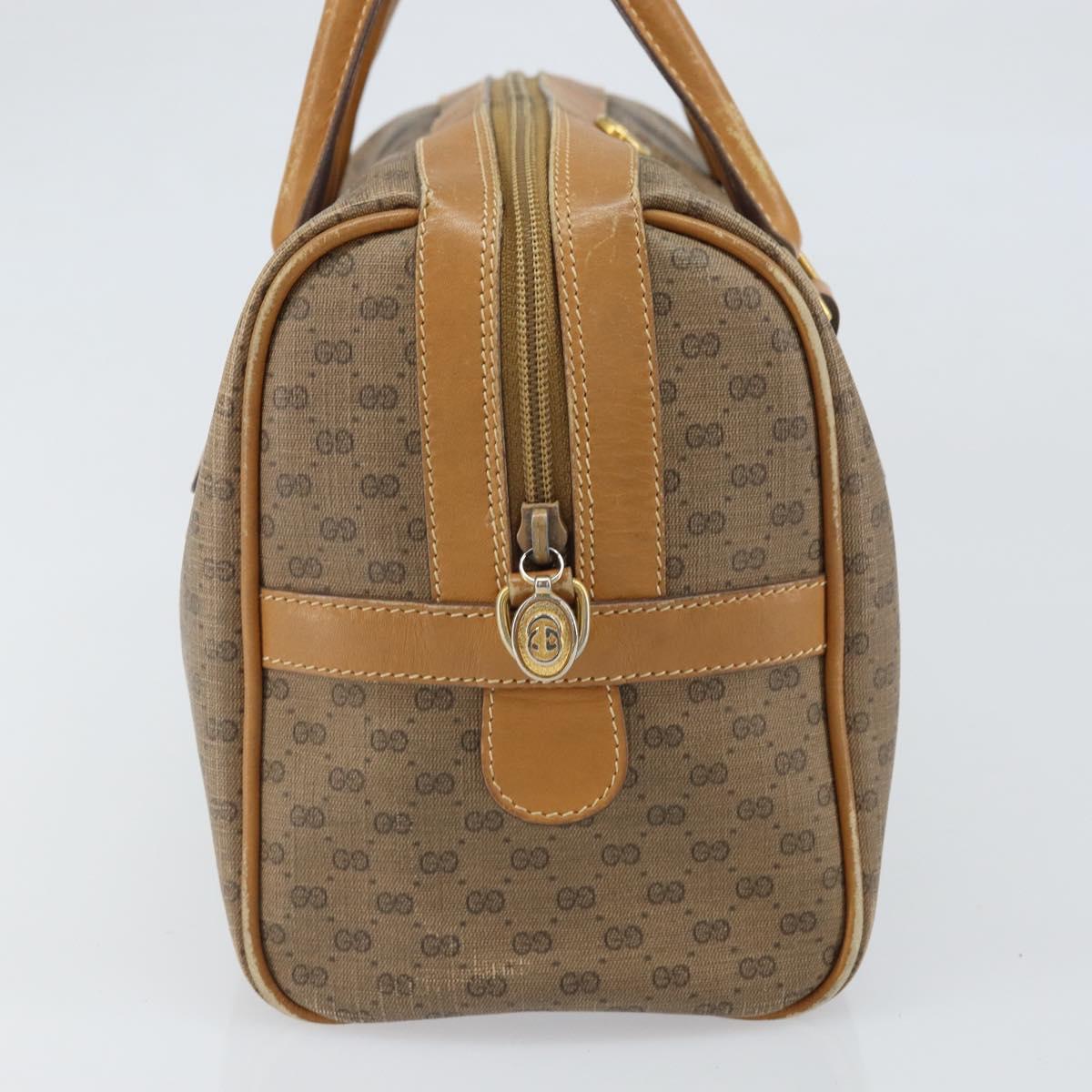 GUCCI Micro GG Supreme Boston Bag PVC Beige Gold 002 58 0165 Auth ep13225